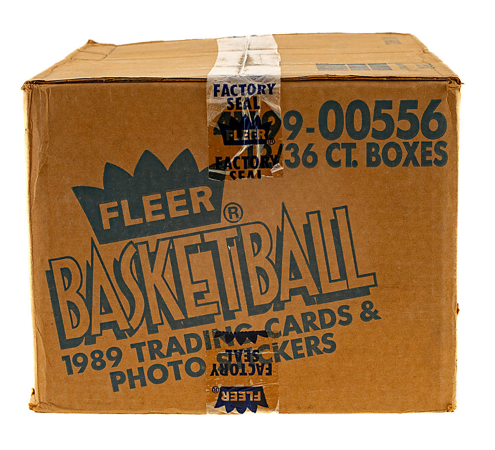 1989-1990 Fleer Basketball Factory-Sealed Unopened Wax Box Case (12 Boxes)