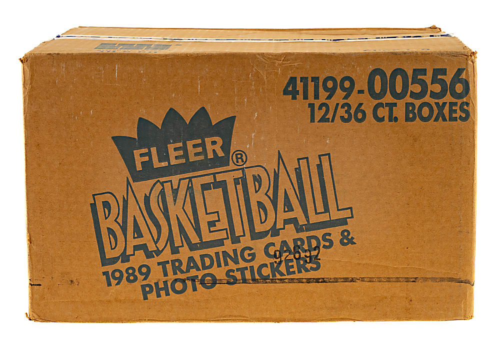 1989-1990 Fleer Basketball Factory-Sealed Unopened Wax Box Case (12 Boxes)