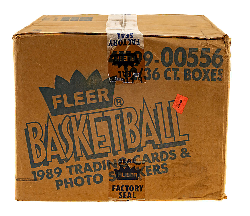 1989-1990 Fleer Basketball Factory-Sealed Unopened Wax Box Case (12 Boxes)