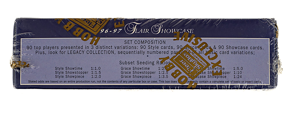 1996-1997 Flair Showcase Basketball Factory-Sealed Unopened Hobby Box (24 Packs) - Kobe Bryant Rookie Year