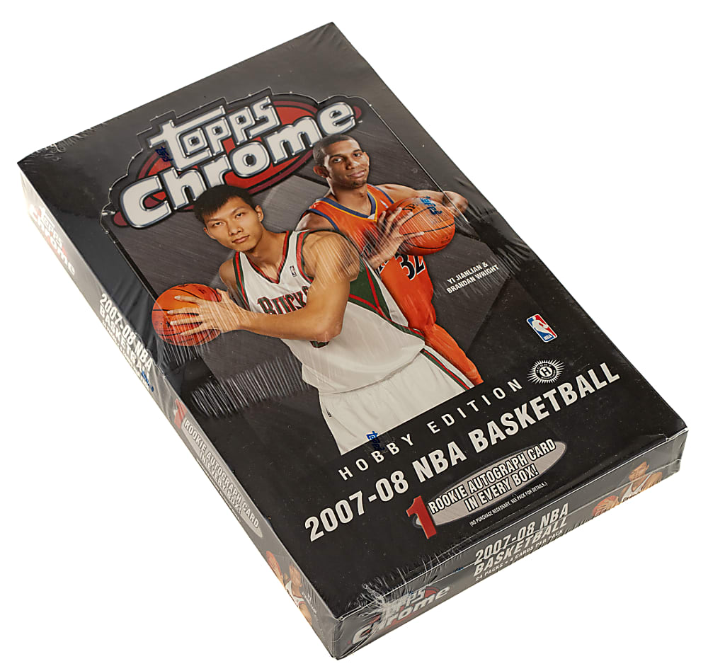 2007-2008 Topps Chrome Basketball Factory-Sealed Unopened Hobby Box (24 Packs) - Kevin Durant Rookie Year