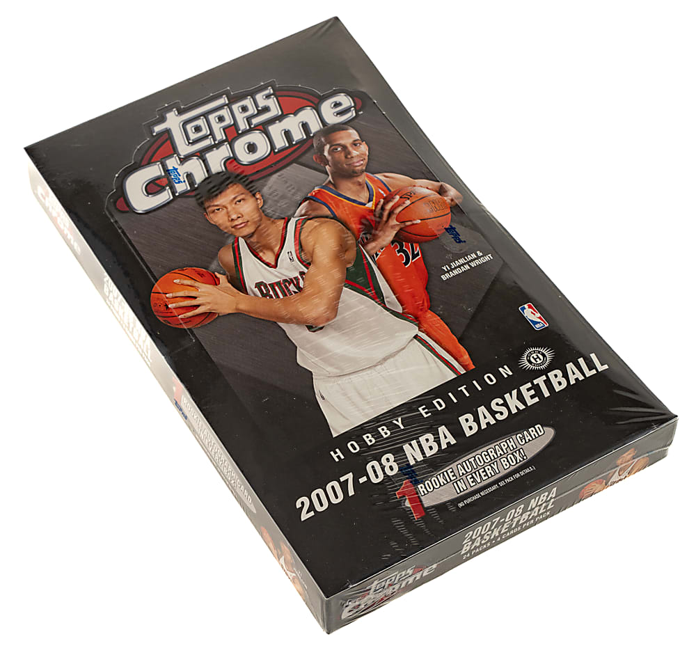 2007-2008 Topps Chrome Basketball Factory-Sealed Unopened Hobby Box (24 Packs) - Kevin Durant Rookie Year