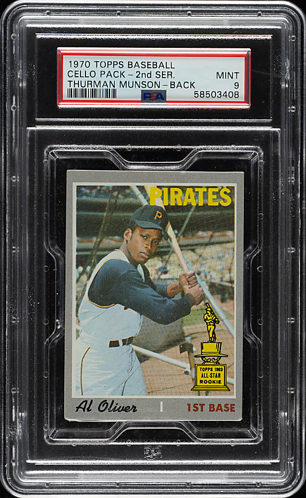 1970 Topps Second Series Unopened Cello Pack PSA MINT 9 - Thurman Munson Rookie on Back - 1 of 1 - Highest Graded!