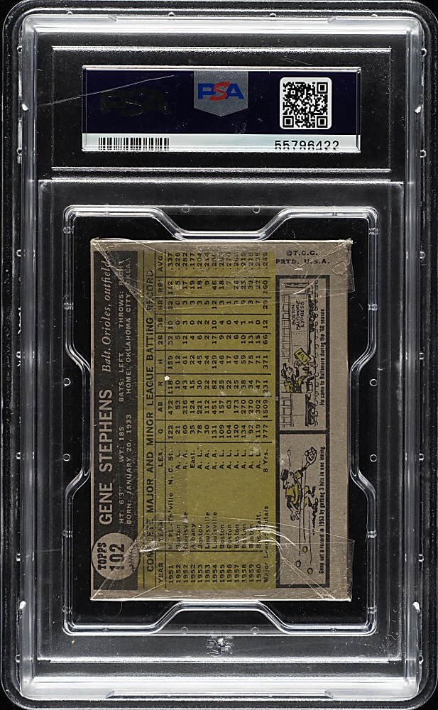 1961 Topps First/Second Series Unopened Cello Pack PSA NM 7