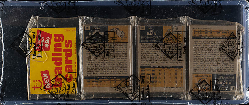 1971 Topps Football Unopened Rack Pack - BBCE