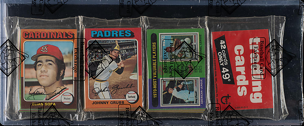 1975 Topps Unopened Rack Pack - Tom Seaver on Back - BBCE