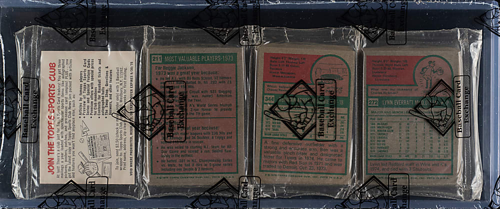 1975 Topps Unopened Rack Pack - Brooks Robinson on Top - BBCE