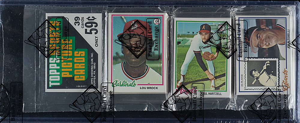 1978 Topps Unopened Rack Pack - Lou Brock on Top and Dennis Eckersley on Back - BBCE