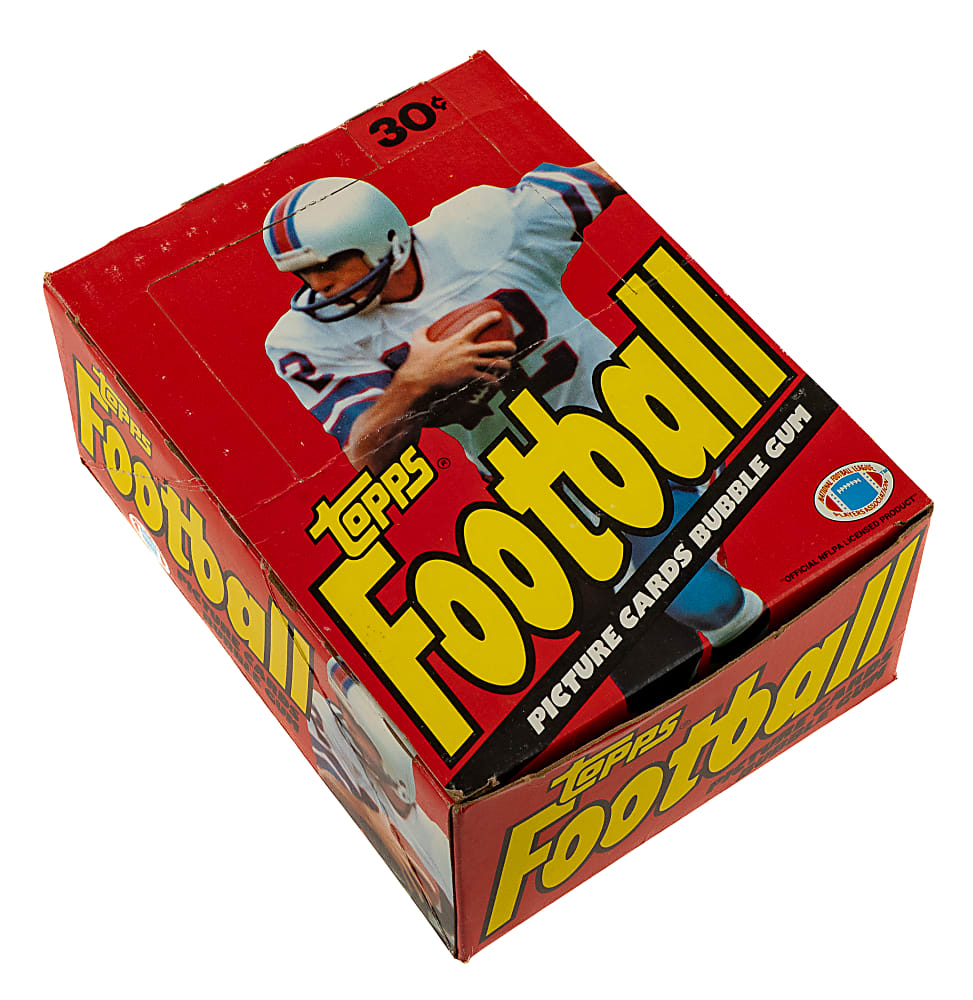 1983 Topps Football Unopened Wax Box (36 Packs) In 1981 Display Box - BBCE