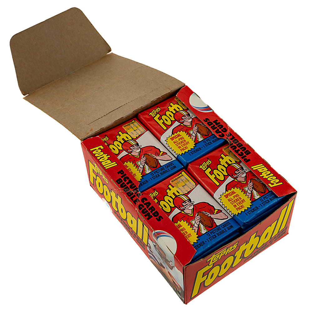 1983 Topps Football Unopened Wax Box (36 Packs) In 1981 Display Box - BBCE