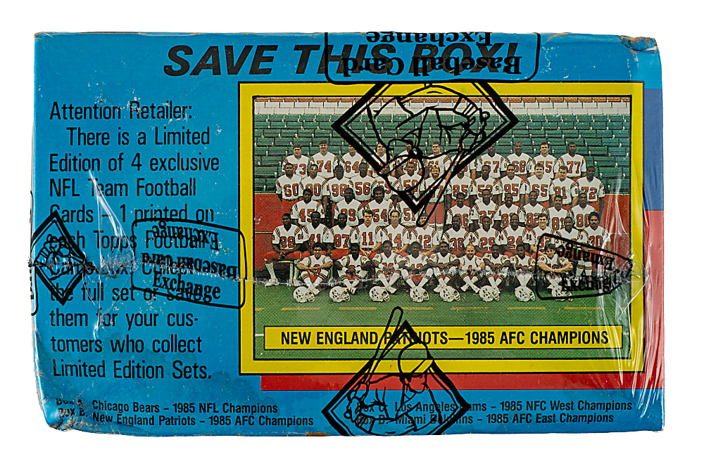 1986 Topps Football Unopened Wax Box (36 Packs) - BBCE
