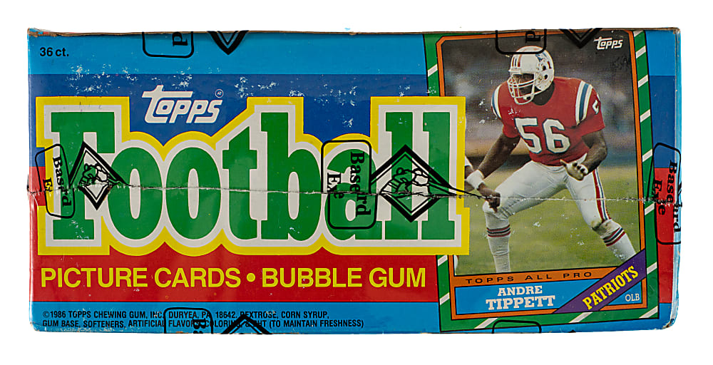 1986 Topps Football Unopened Wax Box (36 Packs) - BBCE