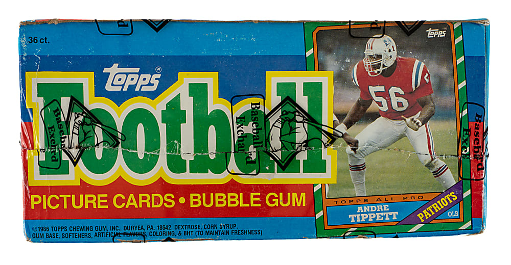 1986 Topps Football Unopened Wax Box (36 Packs) - BBCE