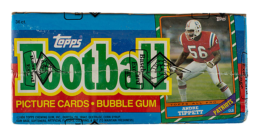 1986 Topps Football Unopened Wax Box (36 Packs) - BBCE