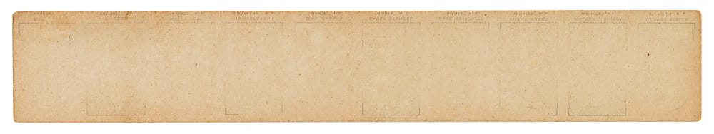 1921 W551 Baseball Uncut Strip-Card Panel Complete Set (10) Including Ruth, Cobb, and Johnson