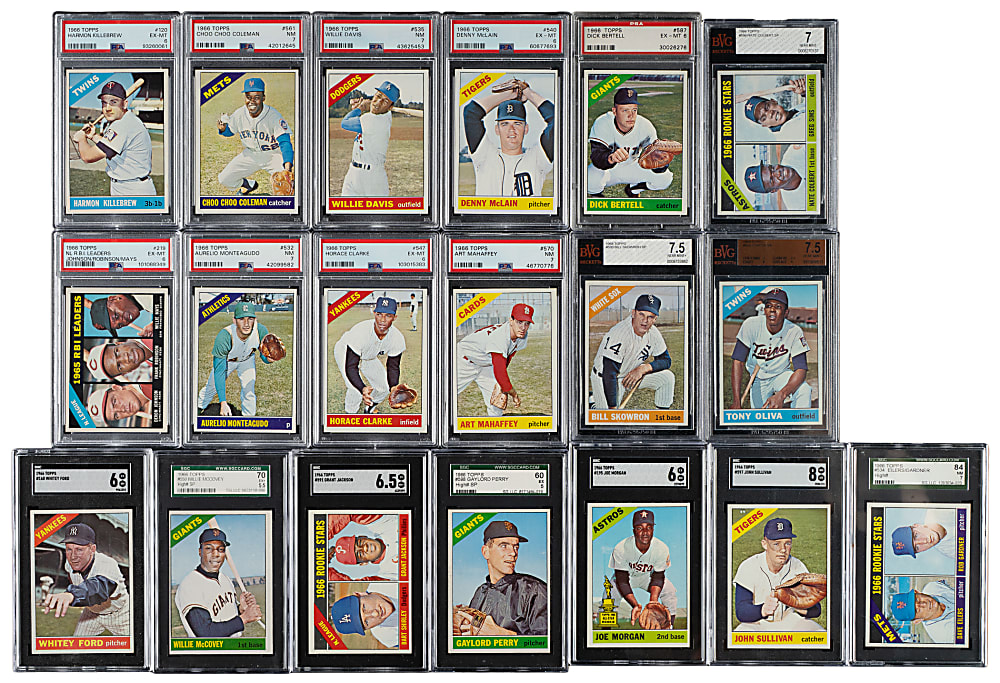 1966 Topps Complete Set (598) Including 23 Graded Cards