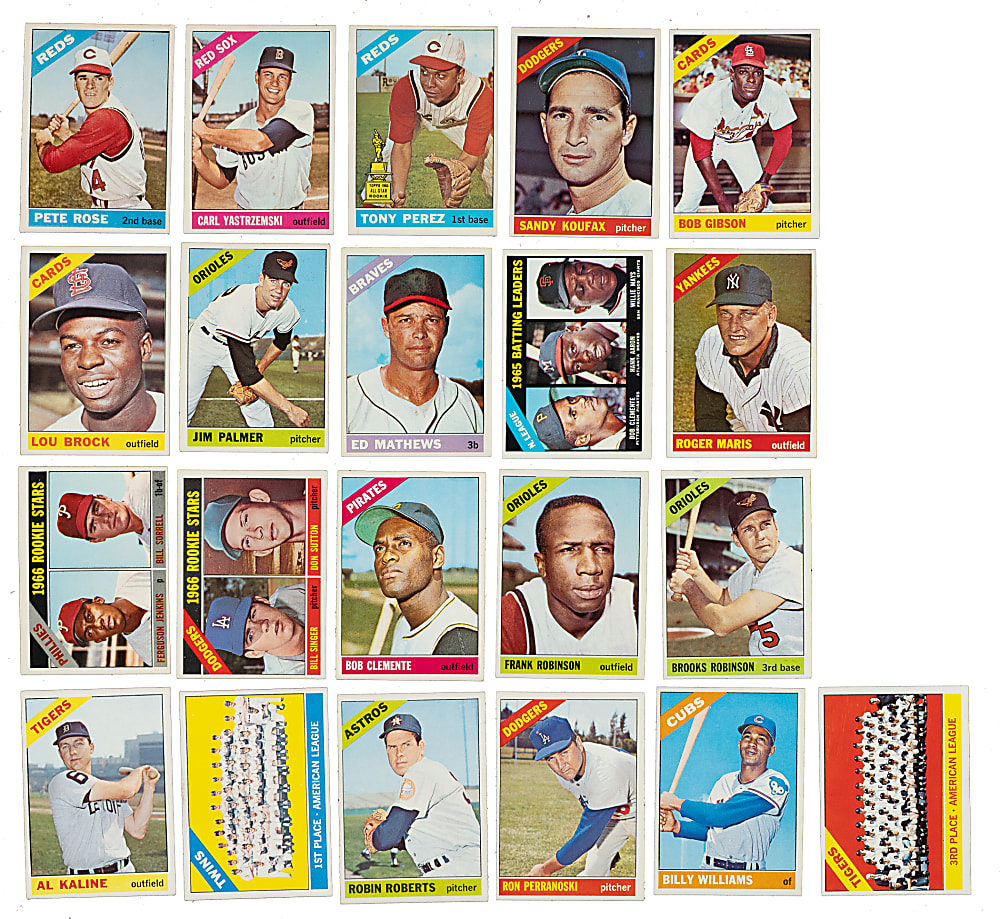 1966 Topps Complete Set (598) Including 23 Graded Cards
