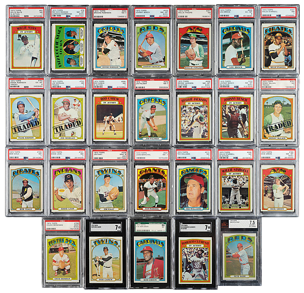 1972 Topps Complete Set (787) Including 30 Graded Cards