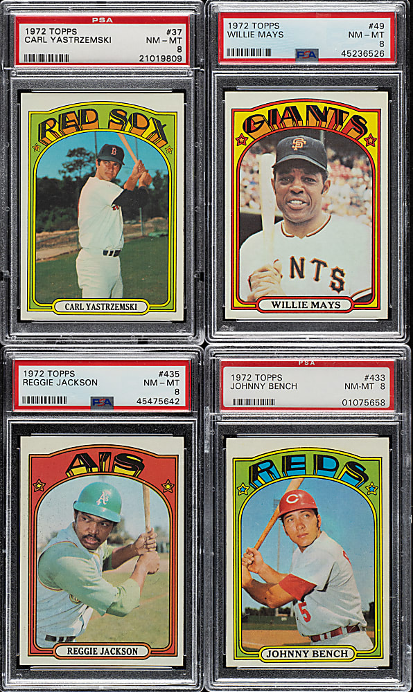 High-Grade 1972 Topps Complete Set (787) Including 50 PSA-Graded Cards
