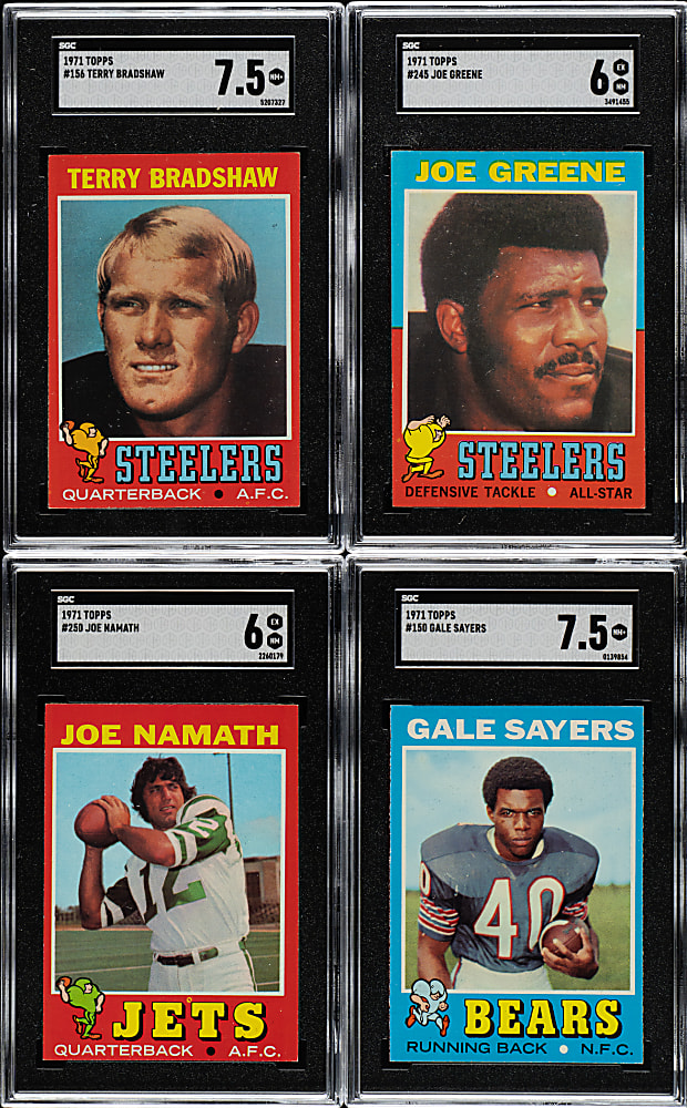 1971 Topps Football Complete Set (263) Including #156 Terry Bradshaw Rookie SGC NM+ 7.5