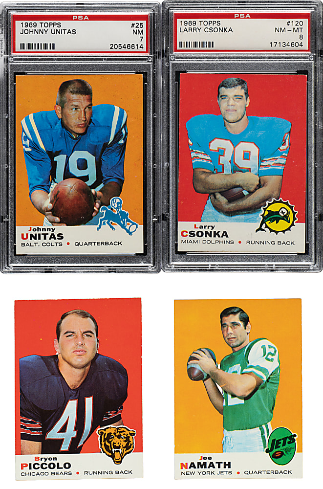 High-Grade 1969 Topps Football Complete Set (263) Including 139 PSA-Graded Cards