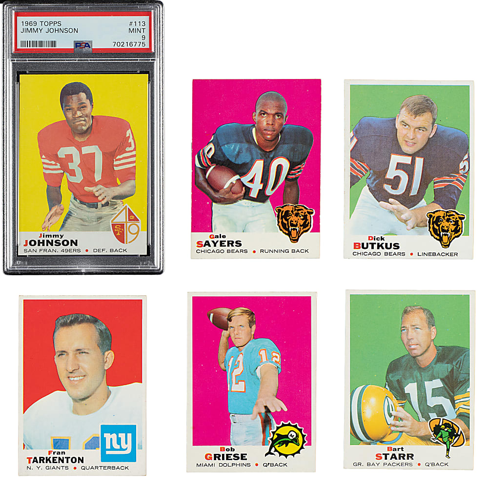 High-Grade 1969 Topps Football Complete Set (263) Including 139 PSA-Graded Cards
