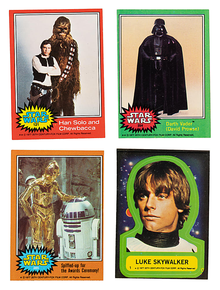High-Grade 1977 Topps "Star Wars" Series 1-5 Complete Set (330) Plus Complete Sticker Set (55)