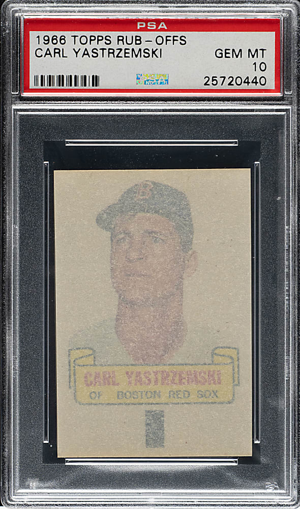 1966 Topps Rub-Offs Carl Yastrzemski PSA GEM MINT 10
