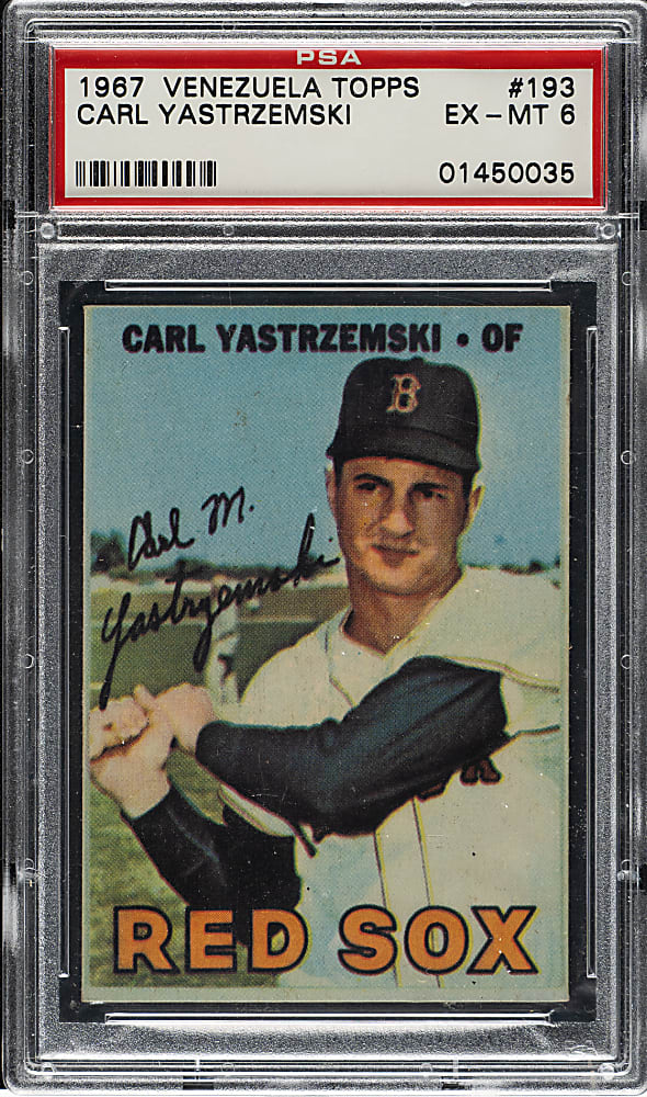 1967 Topps Venezuelan #193 Carl Yastrzemski PSA EX-MT 6