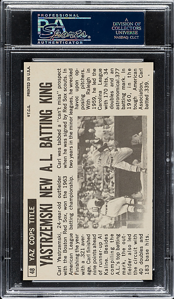 1964 Topps Giants #48 Carl Yastrzemski PSA GEM MINT 10