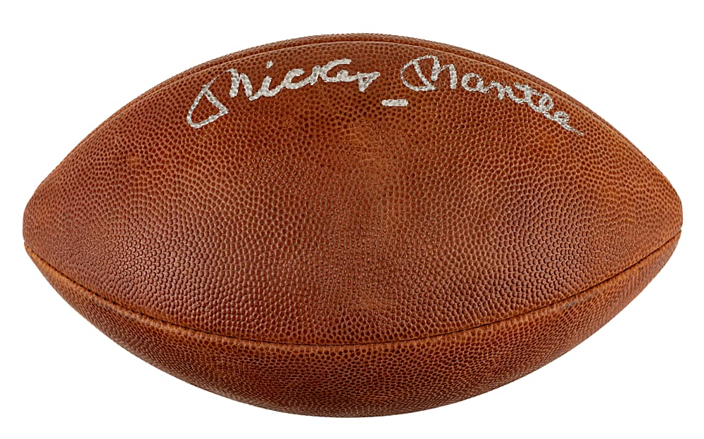 Mickey Mantle Signed Football - JSA