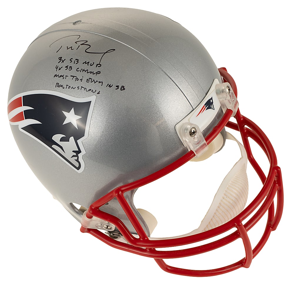 Tom Brady Signed Limited-Edition New England Patriots Helmet with Multiple Inscriptions - Tristar and JSA