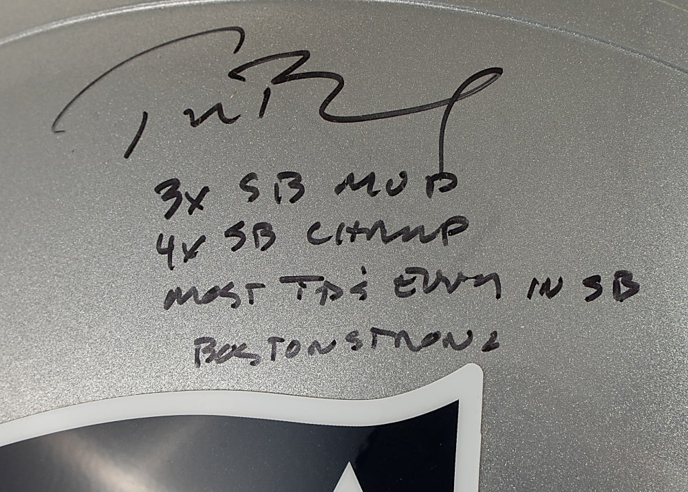 Tom Brady Signed Limited-Edition New England Patriots Helmet with Multiple Inscriptions - Tristar and JSA