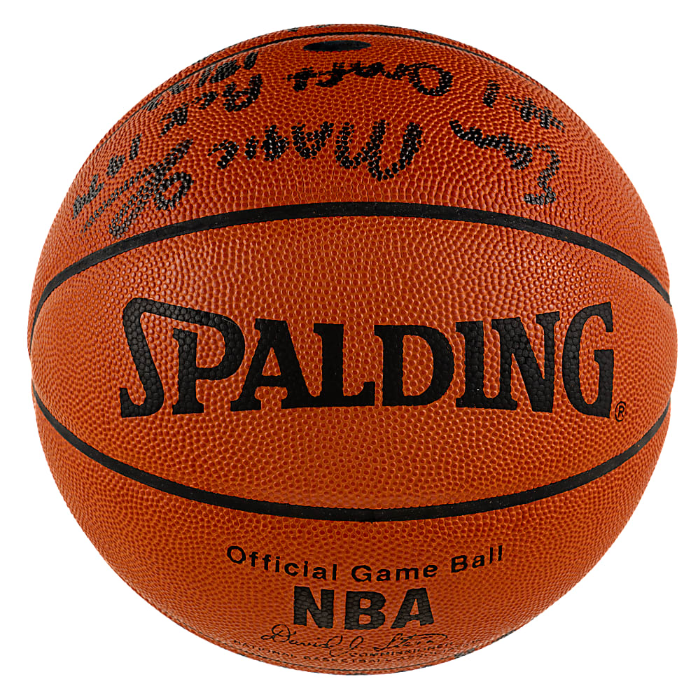 Magic Johnson Signed Limited-Edition Basketball with Career Statistic Inscriptions - JSA