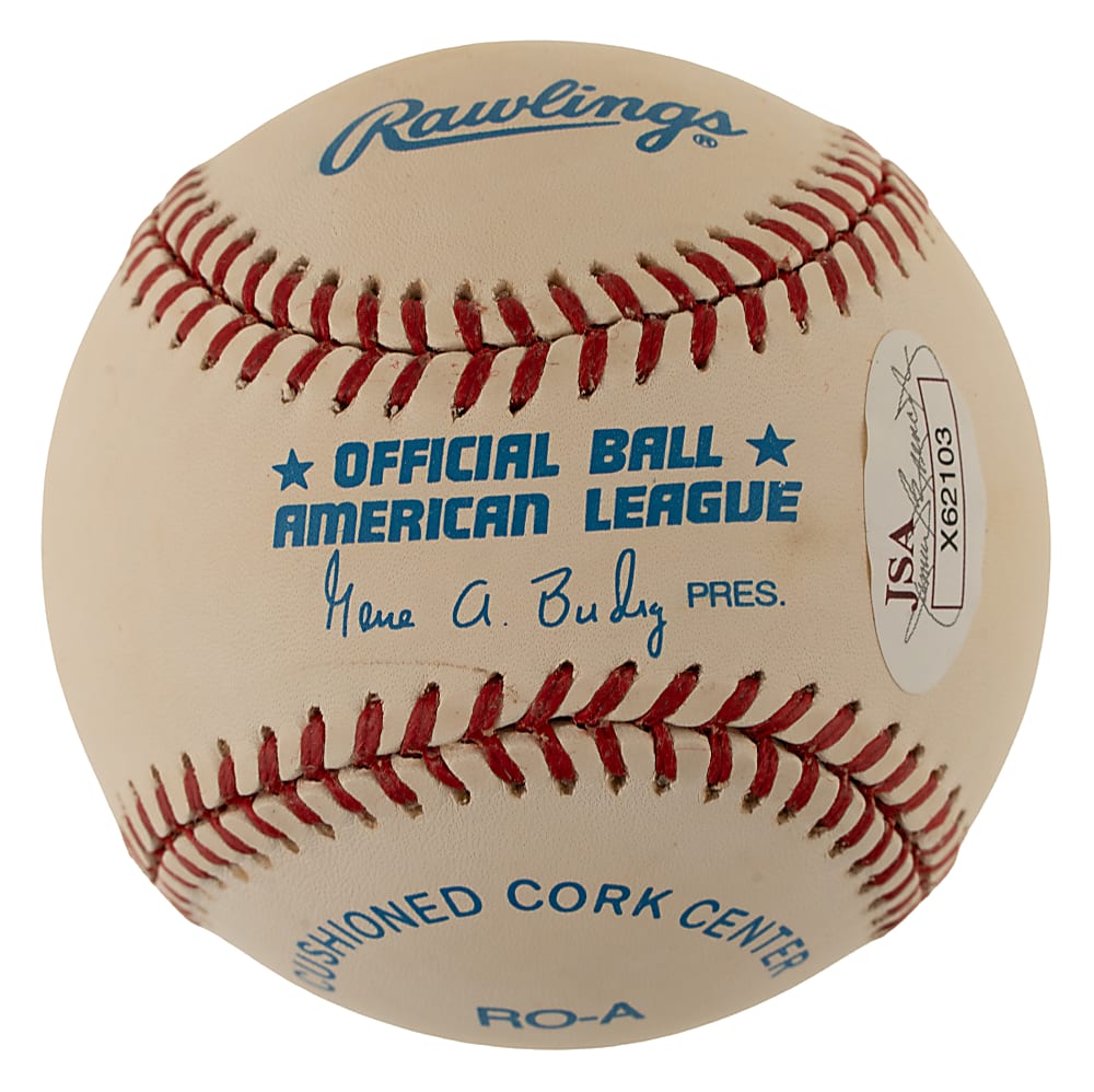 Joe DiMaggio Single-Signed Baseball with "HOF 55" Inscription - JSA