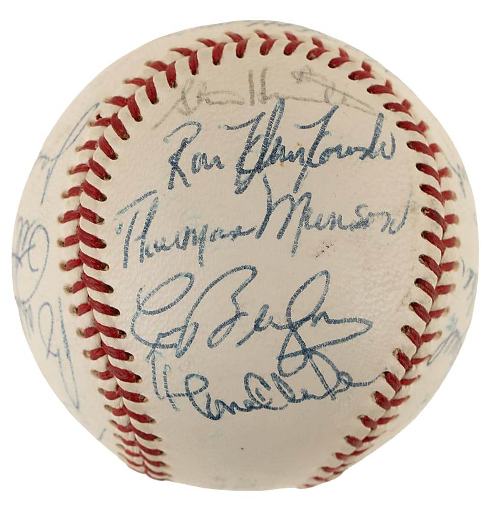 1970 New York Yankees Team-Signed Baseball with Thurman Munson - JSA