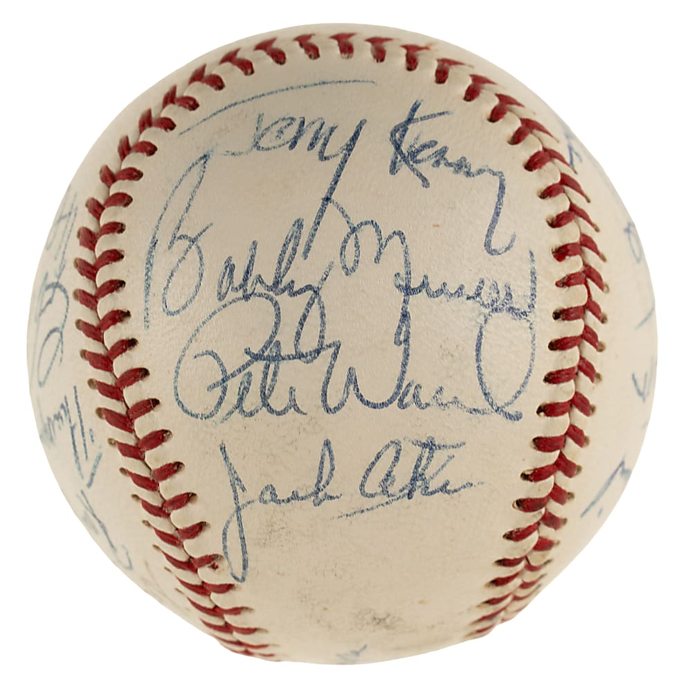 1970 New York Yankees Team-Signed Baseball with Thurman Munson - JSA