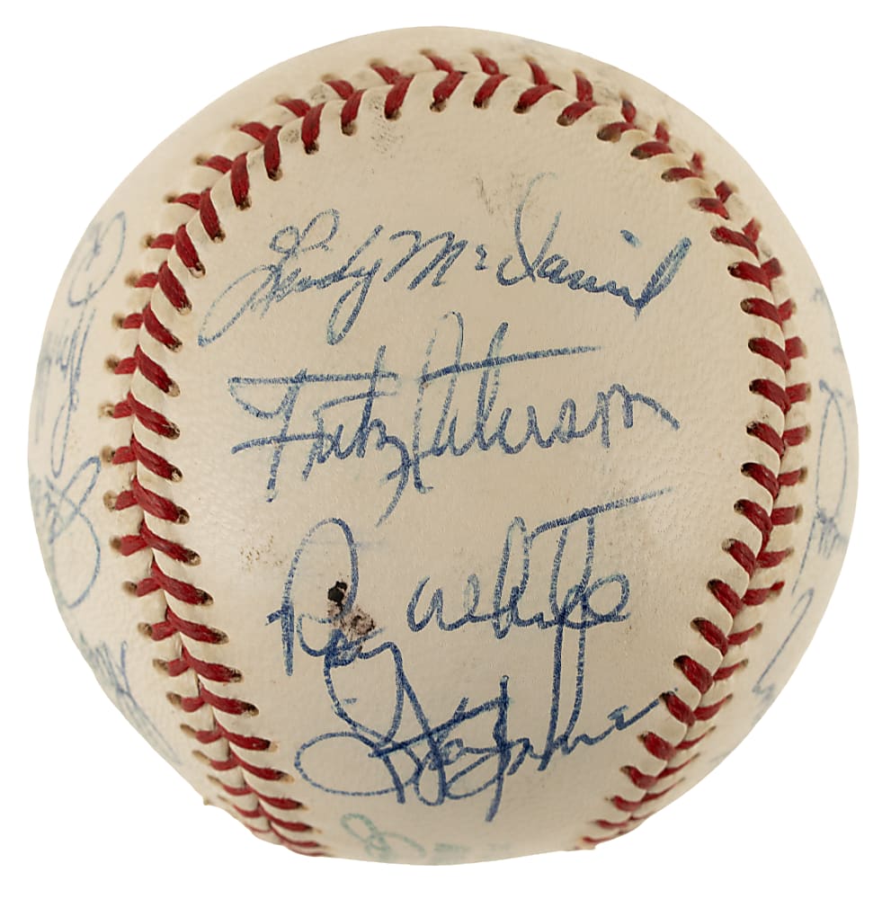 1970 New York Yankees Team-Signed Baseball with Thurman Munson - JSA