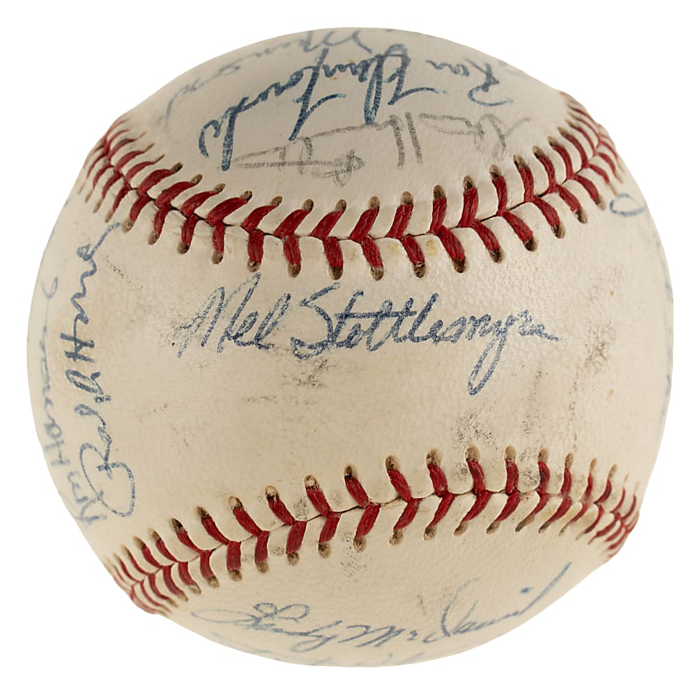 1970 New York Yankees Team-Signed Baseball with Thurman Munson - JSA