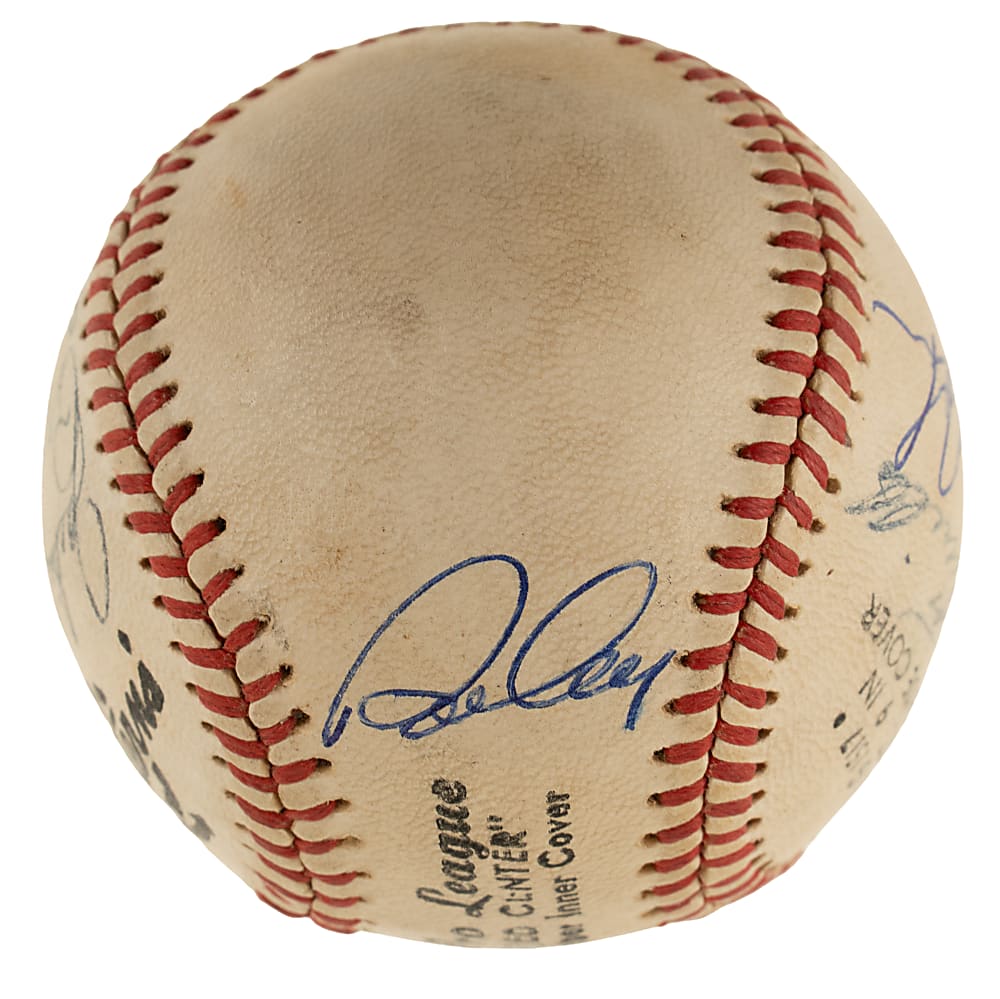 Brooklyn/Los Angeles Dodgers Multi-Signed Baseball with Robinson, Campanella, Hodges, Reese, and Snider - PSA/DNA