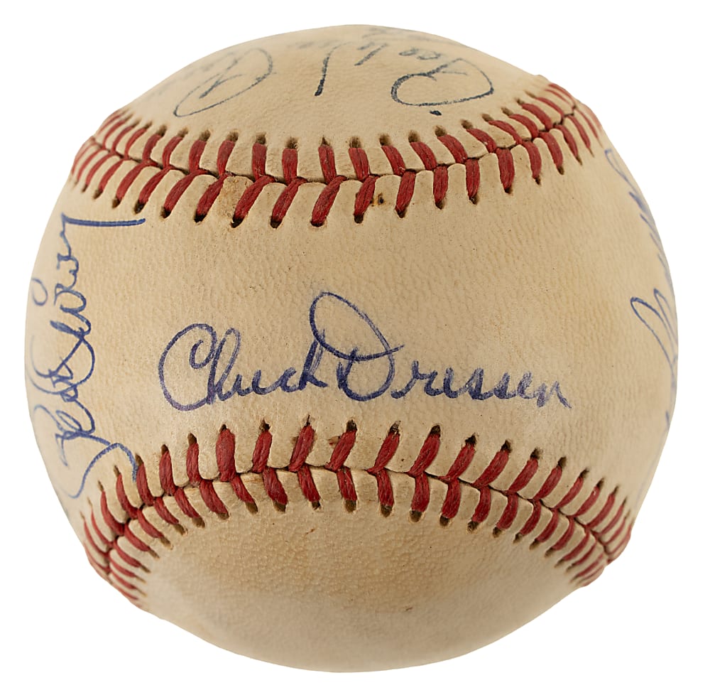 Brooklyn/Los Angeles Dodgers Multi-Signed Baseball with Robinson, Campanella, Hodges, Reese, and Snider - PSA/DNA