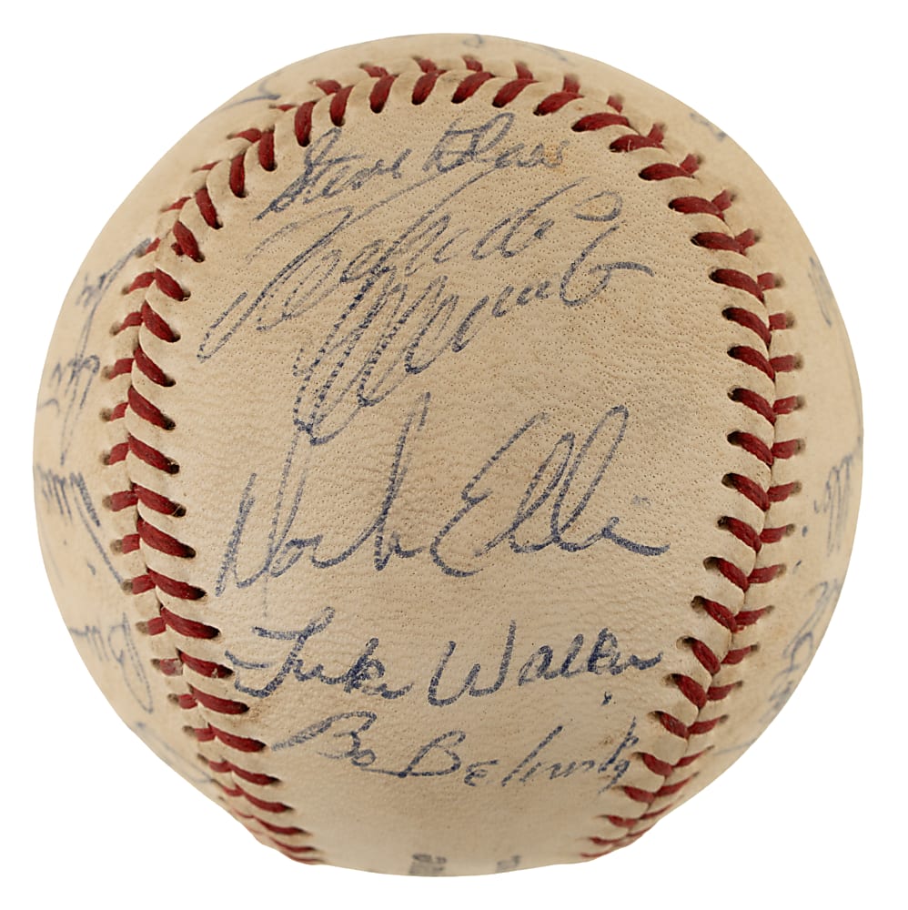 1969 Pittsburgh Pirates Team-Signed Baseball with Roberto Clemente - JSA
