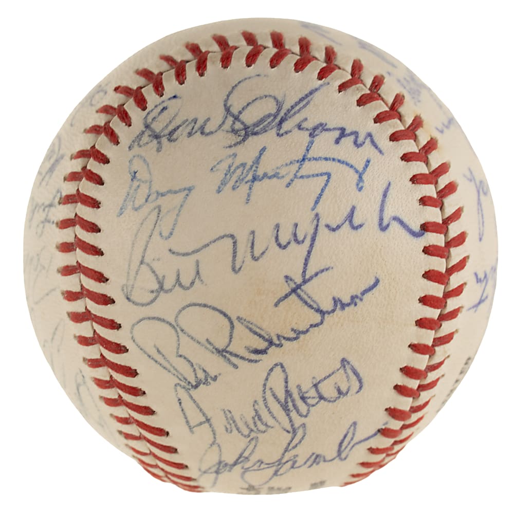 1970 Pittsburgh Pirates Team-Signed Baseball with Roberto Clemente - JSA