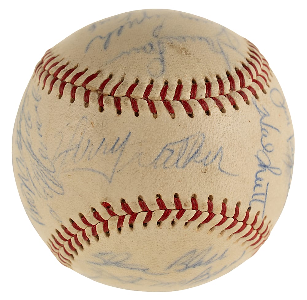 1966 Pittsburgh Pirates Team-Signed Baseball with Roberto Clemente - PSA/DNA