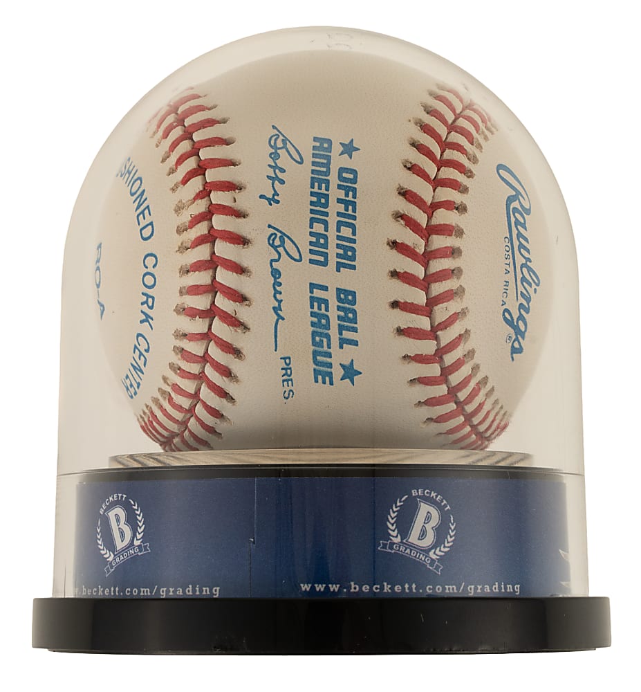 Mickey Mantle Single-Signed Baseball Beckett MINT 9