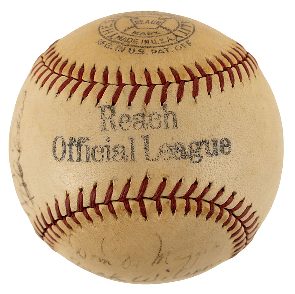1940 Boston Red Sox Multi-Signed Baseball with Jimmie Foxx and Ted Williams - Beckett