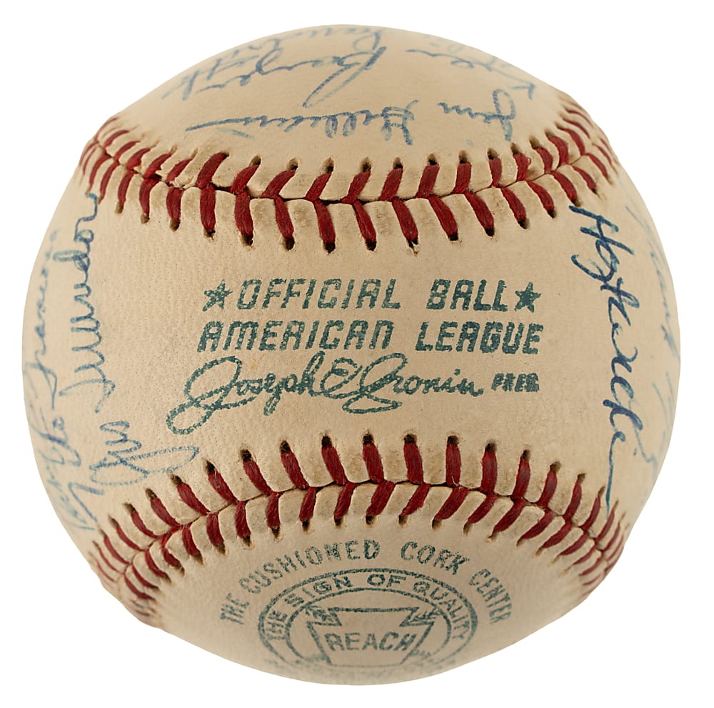 Circa 1960s Hall of Fame and Stars Multi-Signed Baseball with Mantle, Aaron, Mays, and Hodges - JSA