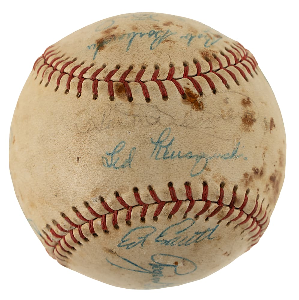 1953 Cincinnati Reds Team-Signed Baseball with Rogers Hornsby - JSA