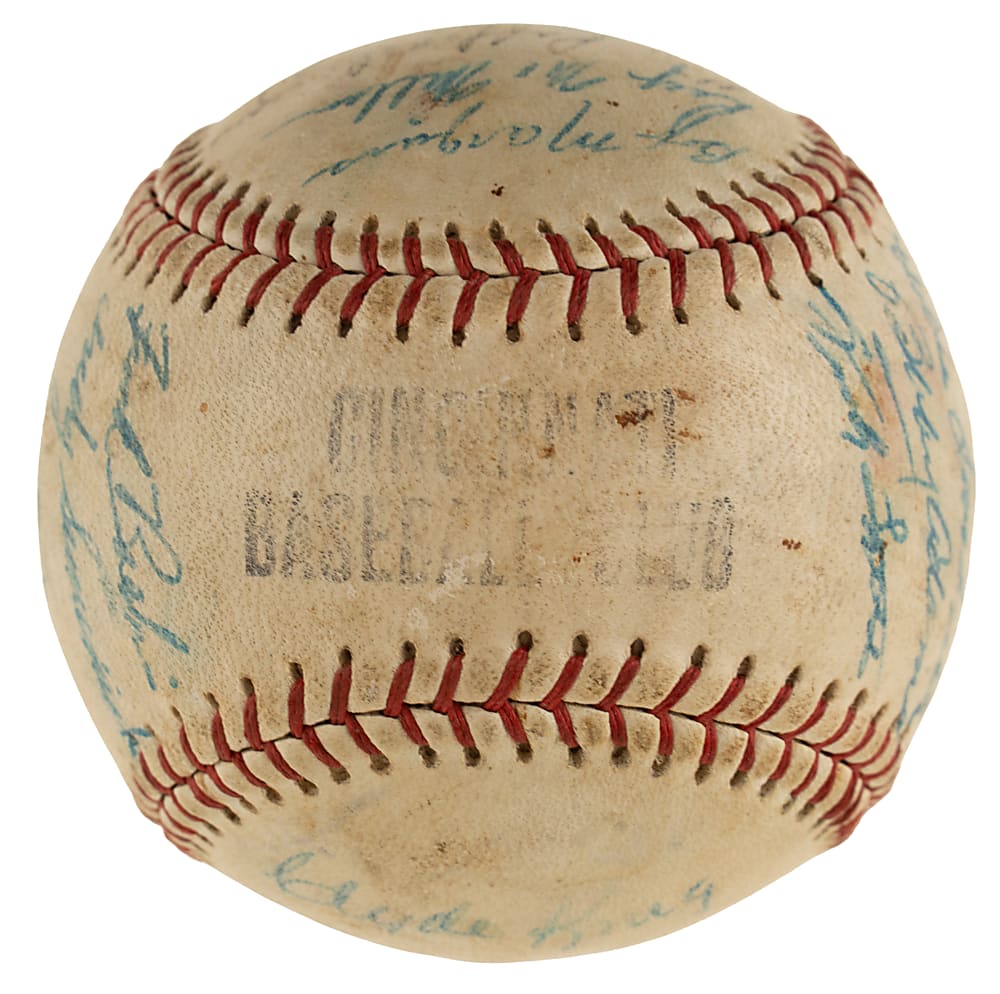 1953 Cincinnati Reds Team-Signed Baseball with Rogers Hornsby - JSA