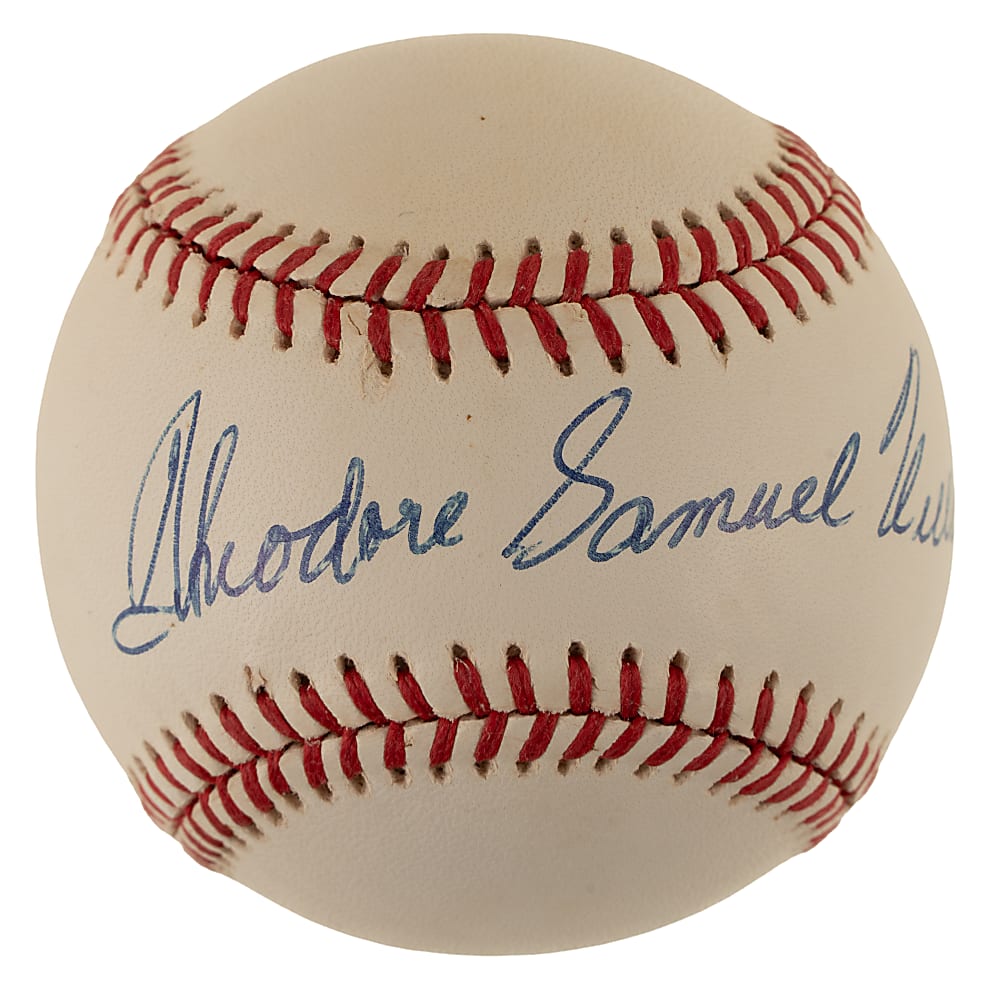 "Theodore Samuel Williams" Full-Name Signed Baseball - JSA
